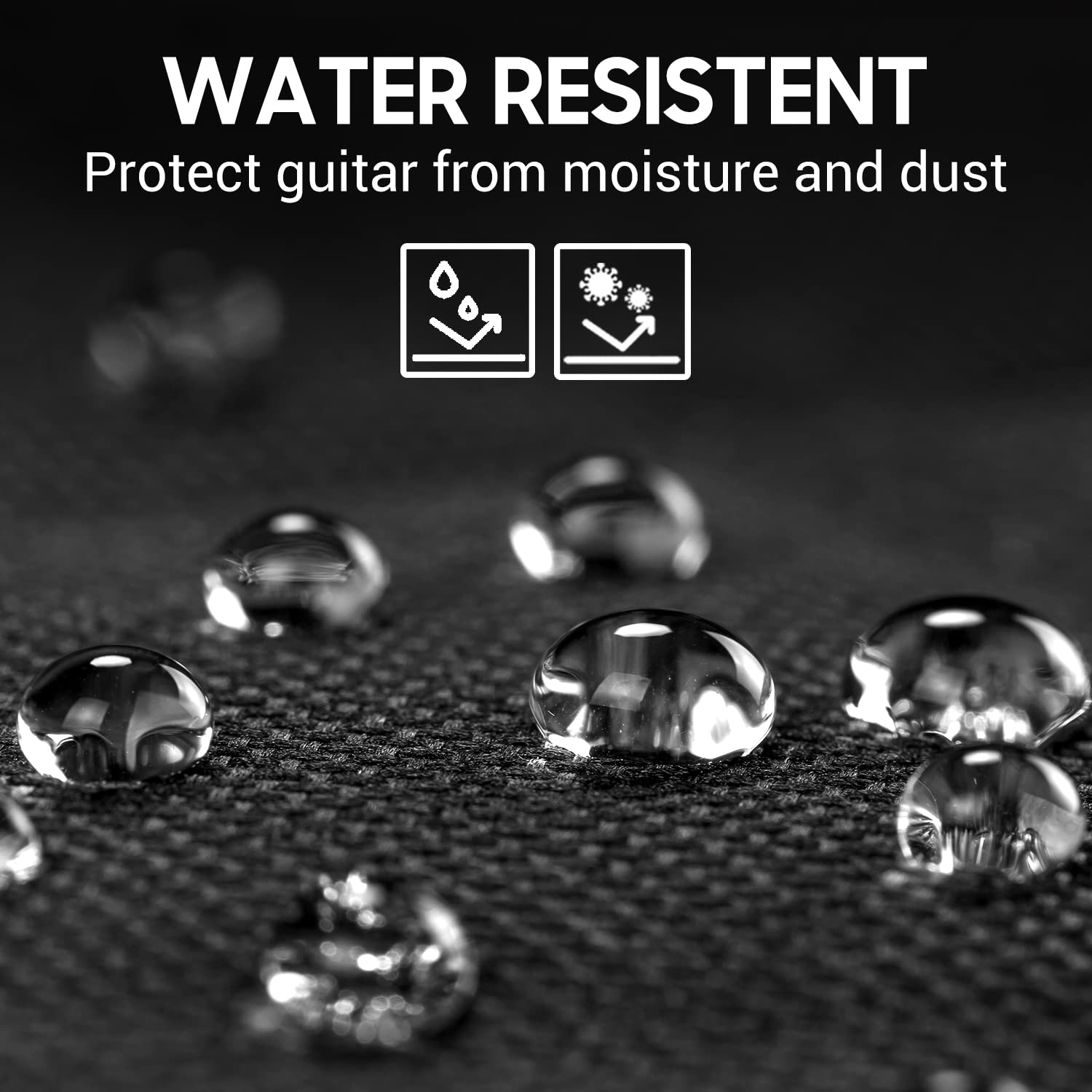 CAHAYA 41 Inch Acoustic Guitar Bag 0.35 Inch Thick Padding Water Resistent Dual Adjustable Shoulder Strap Guitar Case Gig Bag wi